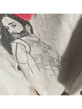 Queer Eye Heather Gray Crewneck Sweater NWT